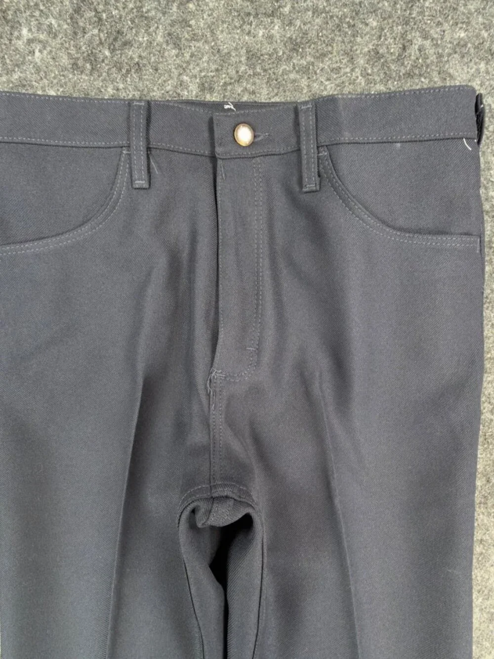 Wrangler Mens Y2K Wrancher Bootcut Dress Pants 34x34 Navy Polyester NWT 82NV